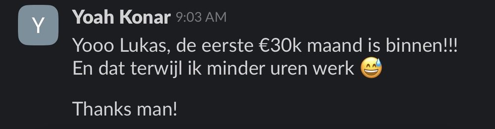 Resultaat van een klant van implement