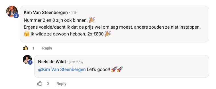 Resultaat van een klant van implement