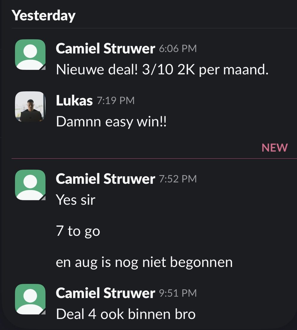 Resultaat van een klant van implement