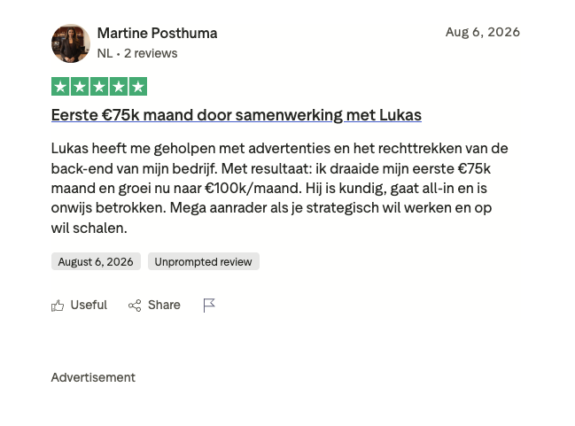 Resultaat van een klant van implement