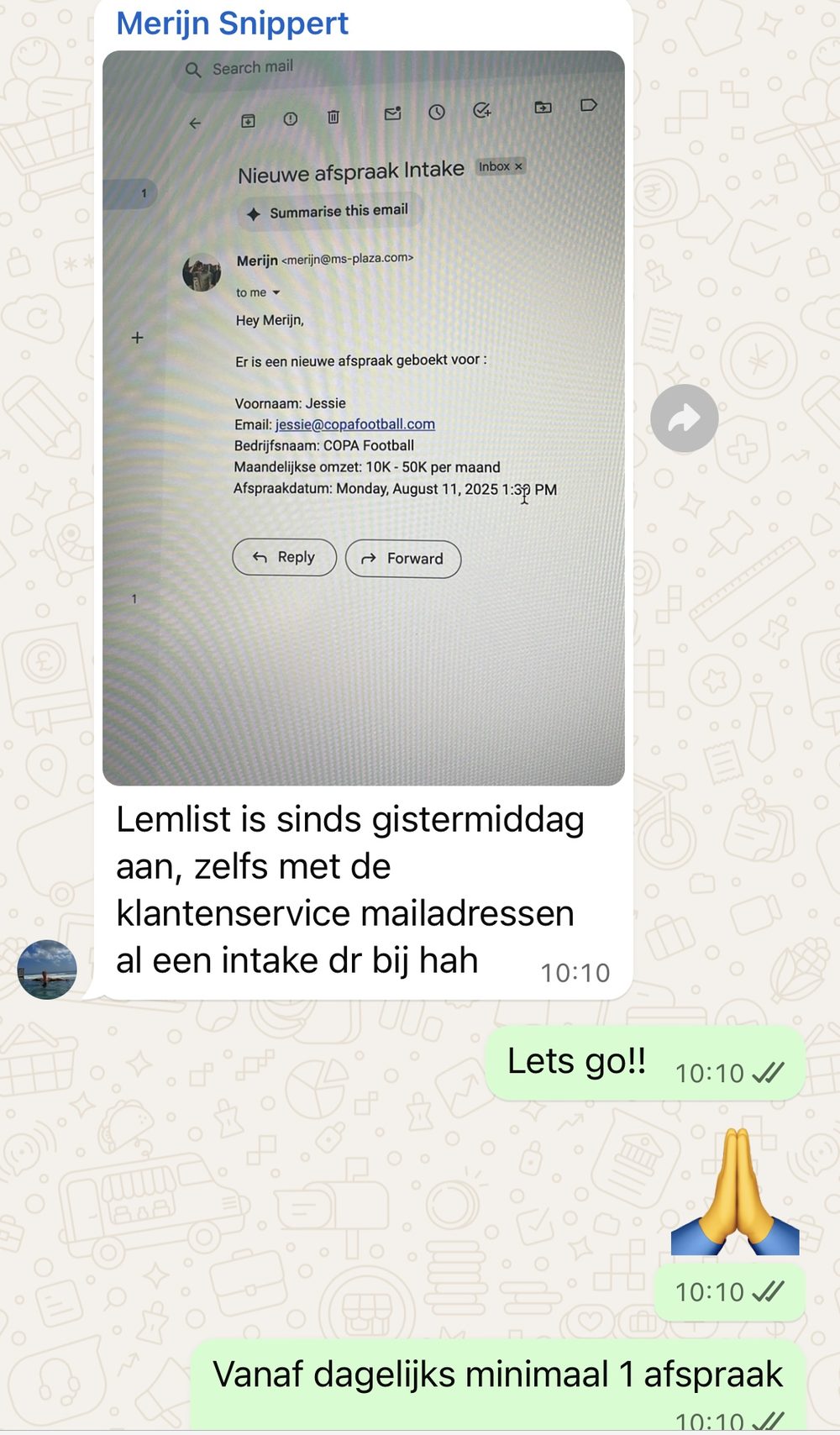 Resultaat van een klant van implement