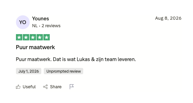 Resultaat van een klant van implement