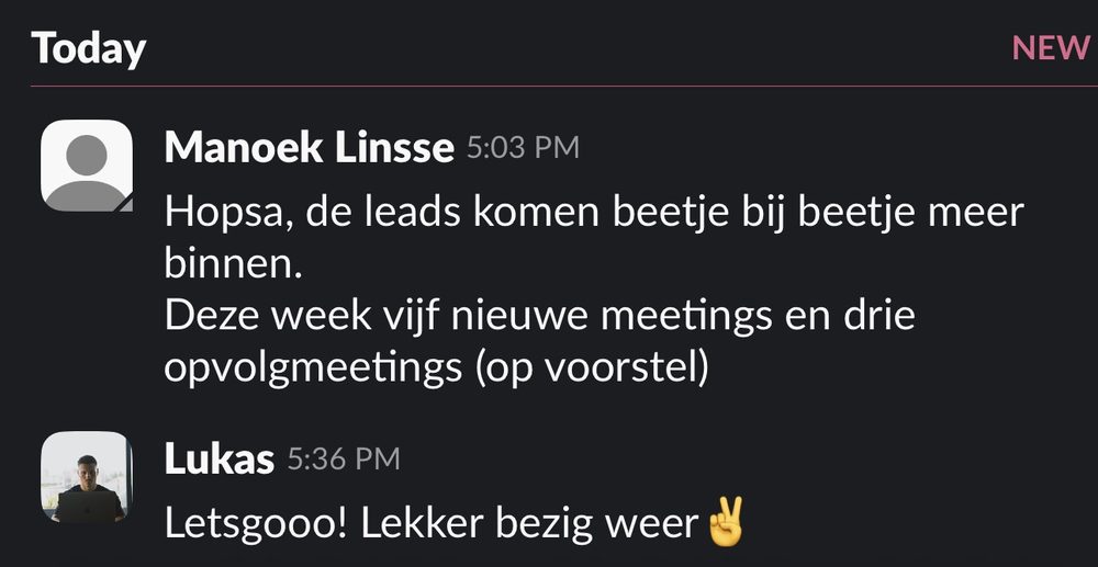 Resultaat van een klant van implement