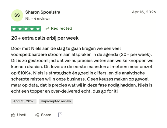 Resultaat van een klant van implement