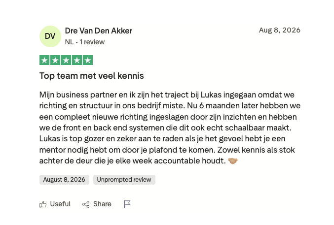 Resultaat van een klant van implement