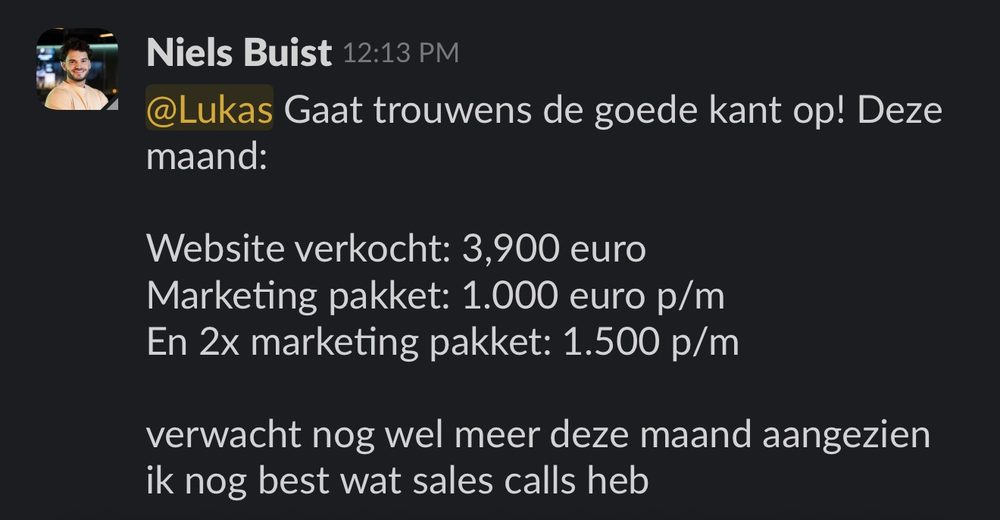 Resultaat van een klant van implement