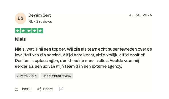 Resultaat van een klant van implement
