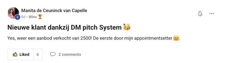 Resultaat van een klant van implement