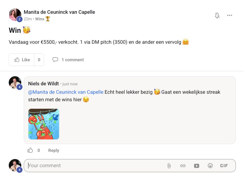 Resultaat van een klant van implement