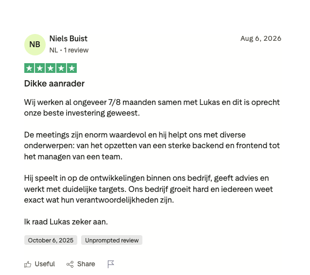 Resultaat van een klant van implement
