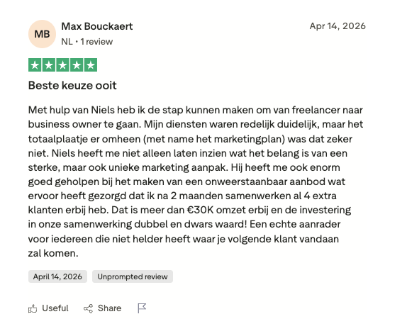 Resultaat van een klant van implement