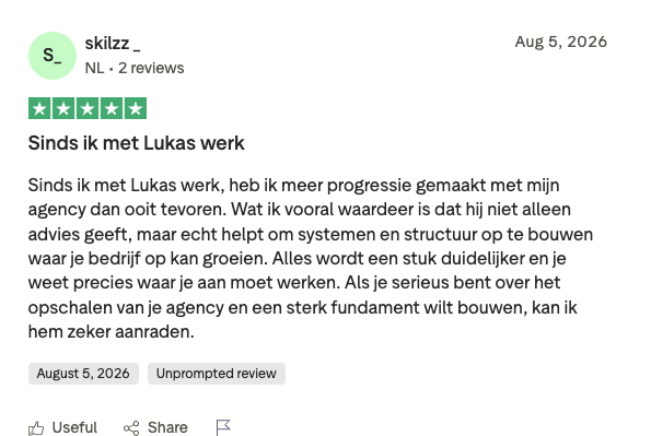 Resultaat van een klant van implement
