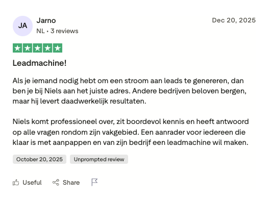 Resultaat van een klant van implement