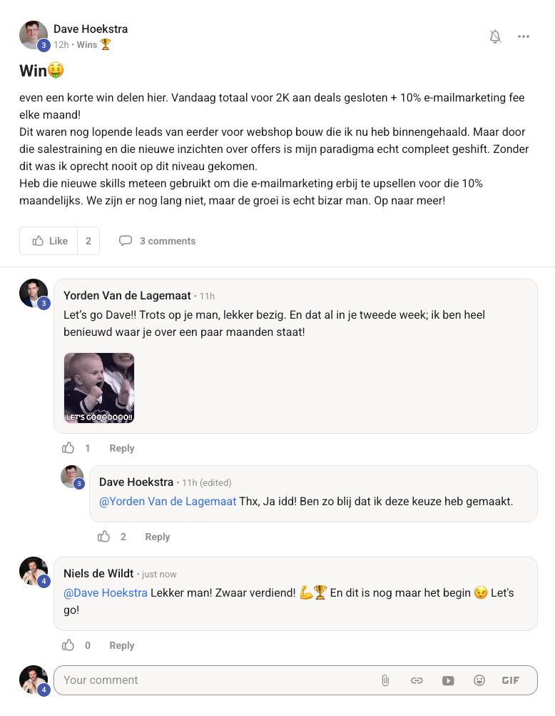 Resultaat van een klant van implement
