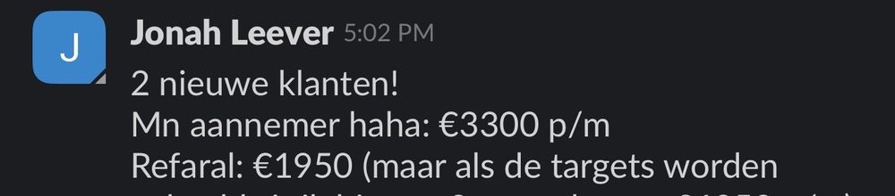 Resultaat van een klant van implement