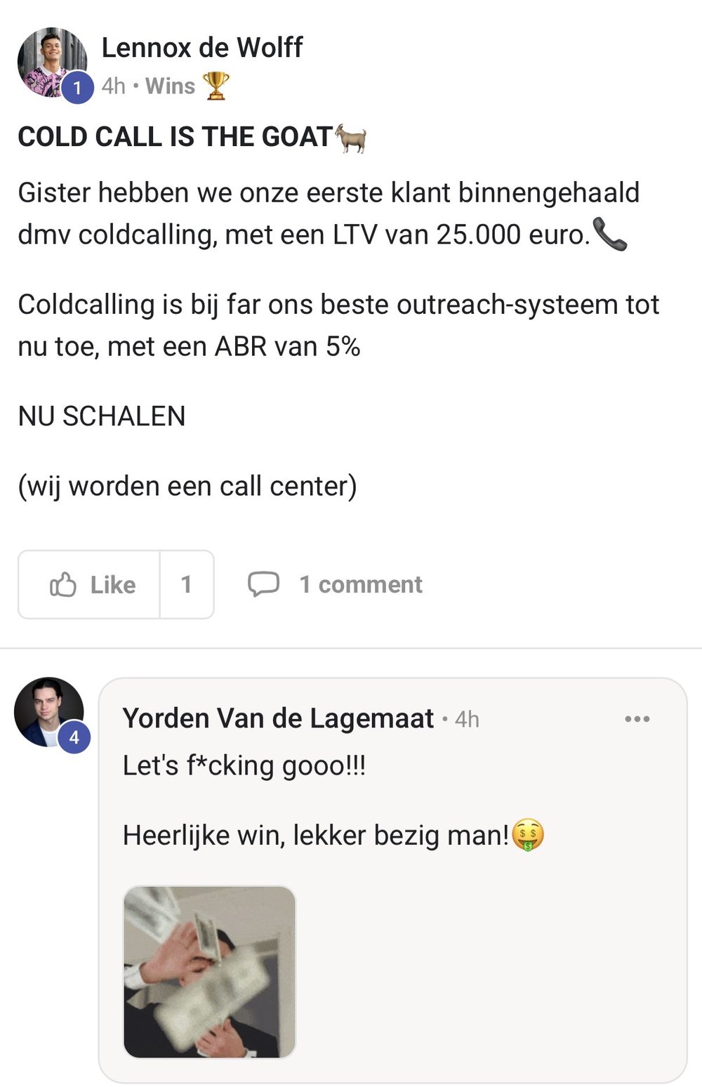 Resultaat van een klant van implement
