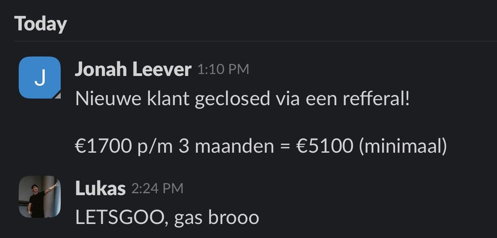 Resultaat van een klant van implement