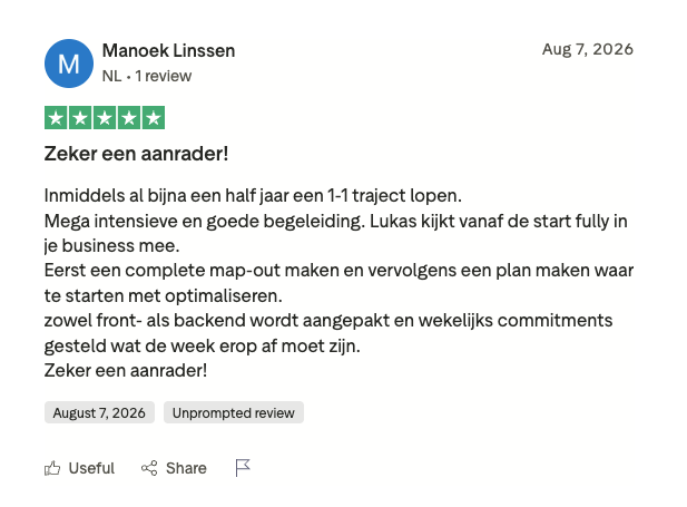 Resultaat van een klant van implement